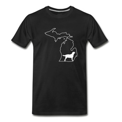 Men's Lab Michigan Labrador Retriever Dog T Shirt.png T-Shirt - Black