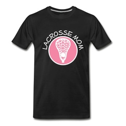 Men's Lacrosse Mom Gift T-Shirt - Black