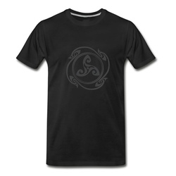 Men's Latene Celtic Symbol grey T-Shirt - Black