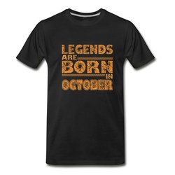 Men's legends are born in October T-Shirt - Black