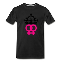 Men's Lesbian Symbol T-Shirt - Black