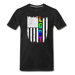 Men's lGBT FLAG RAINBOW T-SHirt T-Shirt - Black