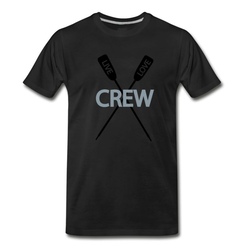 Men's live love crew oars T-Shirt - Black