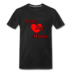 Men's Love sex money saying gift T-Shirt - Black