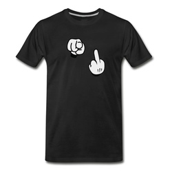 Men's mickey fuck you rouge T-Shirt - Black