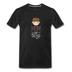 Men's Mother Mama Gift Idea Sons Mom of boys T-Shirt - Black