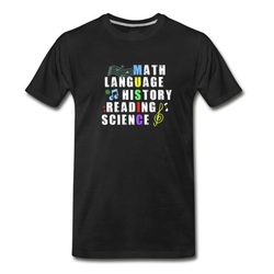 Men's Music Teacher Language History Science T-Shirt - Black