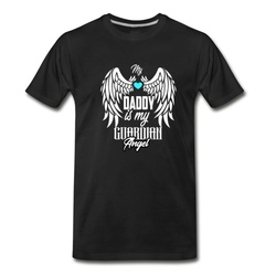 Men's My Daddy is my Guardian Angel T-Shirt - Black