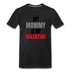 Men's My mommi is my valentine T-Shirt - Black