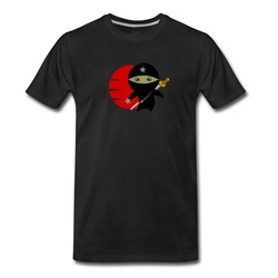 Men's Ninja Star funny tshirt T-Shirt - Black