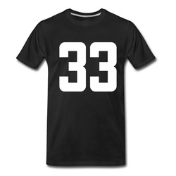 Men's Number 33 T-Shirt - Black