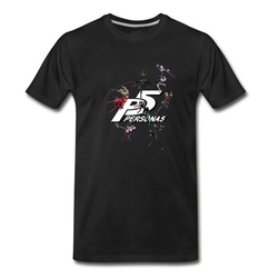 Men's Persona 5 Characters T-Shirt - Black