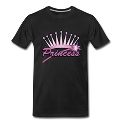 Men's Pink Princess Crown T-Shirt - Black