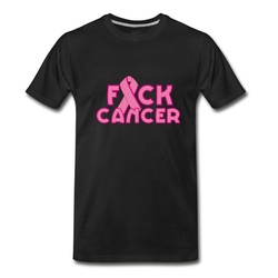 Men's Pink Ribbon Cancer Survivor T-Shirt - Black