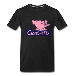 Men's Pissing Pig T-Shirt - Black