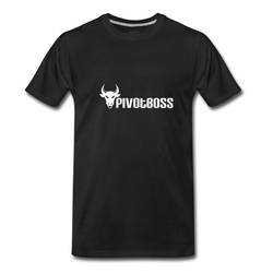 Men's PivotBoss White Logo T-Shirt - Black