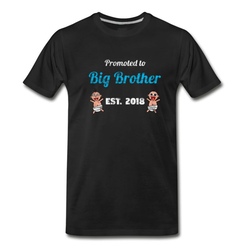 Men's Promoted to Big Brother 2018 - Brother to be T-Shirt - Black