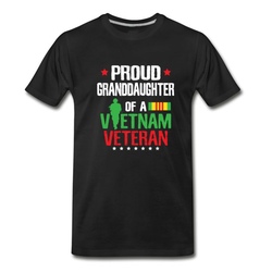 Men's Proud Granddaughter Vietnam Veteran Shirt T-Shirt - Black