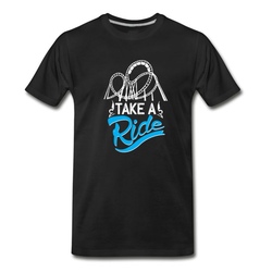 Men's Roller coaster Take a Ride T-Shirt - Black