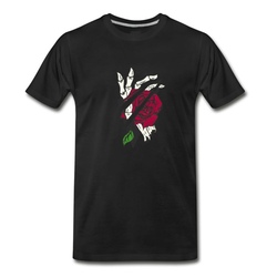 Men's rose hand T-Shirt - Black