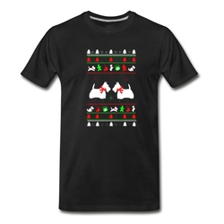 Men's Scottie Christmas Shirt T-Shirt - Black