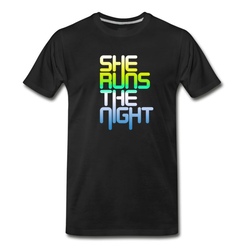 Men's She runs the night T-Shirt - Black