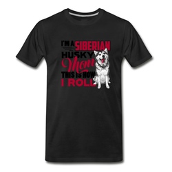 Men's Siberian Husky Mom Shirt T-Shirt - Black