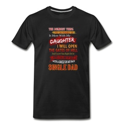 Men's Single Dad Tee Shirt T-Shirt - Black