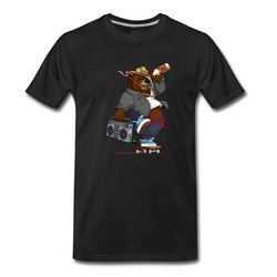 Men's smokey the skateboard bear T-Shirt - Black