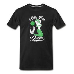 Men's St Patricks Day Mermaid Irish Shirt T-Shirt - Black