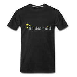 Men's Star Bridesmaid T-Shirt - Black