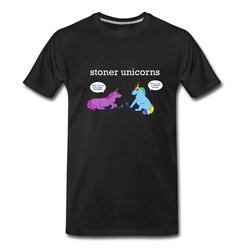 Men's Stoner Unicorns T-Shirt (Women's Standard) T-Shirt - Black