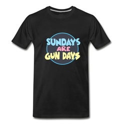 Men's sundays are gun days T-Shirt - Black