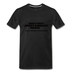 Men's Support independent mucic for all T-Shirt - Black