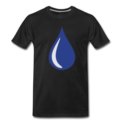 Men's tear - drop - rain drop T-Shirt - Black