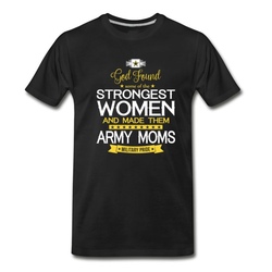 Men's The Strongest Women And Made Them Army Moms Shirt T-Shirt - Black