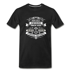 Men's Totally Awesome Since 2000 17th Birthday T-Shirt - Black