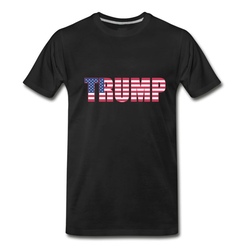 Men's Trump - US Flag T-Shirt - Black