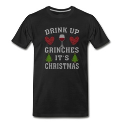 Men's Ugly Drink up Grinches - It's Christmas T-Shirt - Black