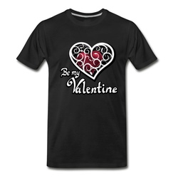 Men's Valentine's Day, Be my Valentine T-Shirt - Black