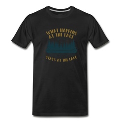 Men's What Happens At Lake Stays At Lake T-Shirt - Black