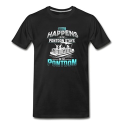 Men's What Happens on the Pontoon Stays on the Pontoon T-Shirt T-Shirt - Black