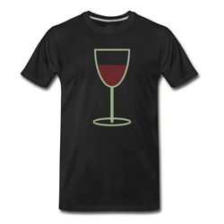 Men's wine T-Shirt - Black