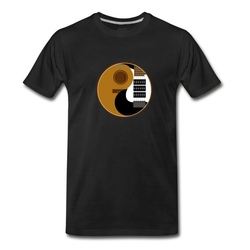 Men's Yin Yang Guitar T-Shirt - Black